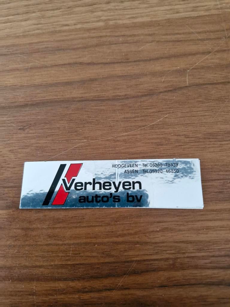 7236 Verheyen auto's bv sticker, Auto diversen, Auto-accessoires, Gebruikt, Ophalen of Verzenden