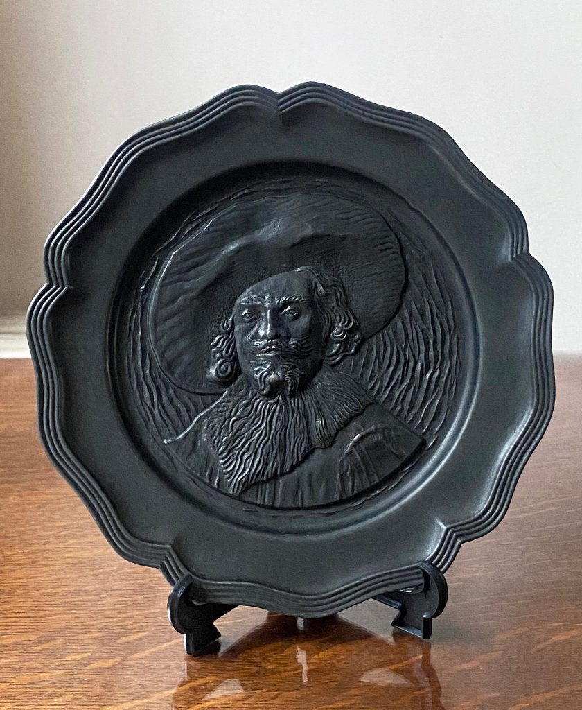 Brocante tinnen bord met de afbeelding van een musketier, Huis en Inrichting, 22 cm, Metaal, Vintage, Ophalen of Verzenden