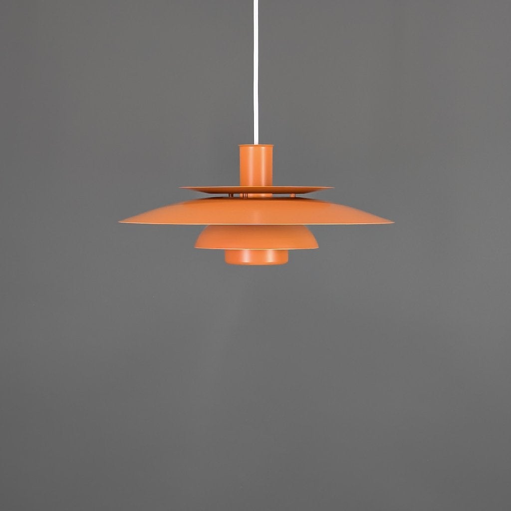 Lyskaer type 4856 hanglamp oranje bruin – Scandinavisch, Ophalen of Verzenden, Zo goed als nieuw, Metaal, Scandinavisch