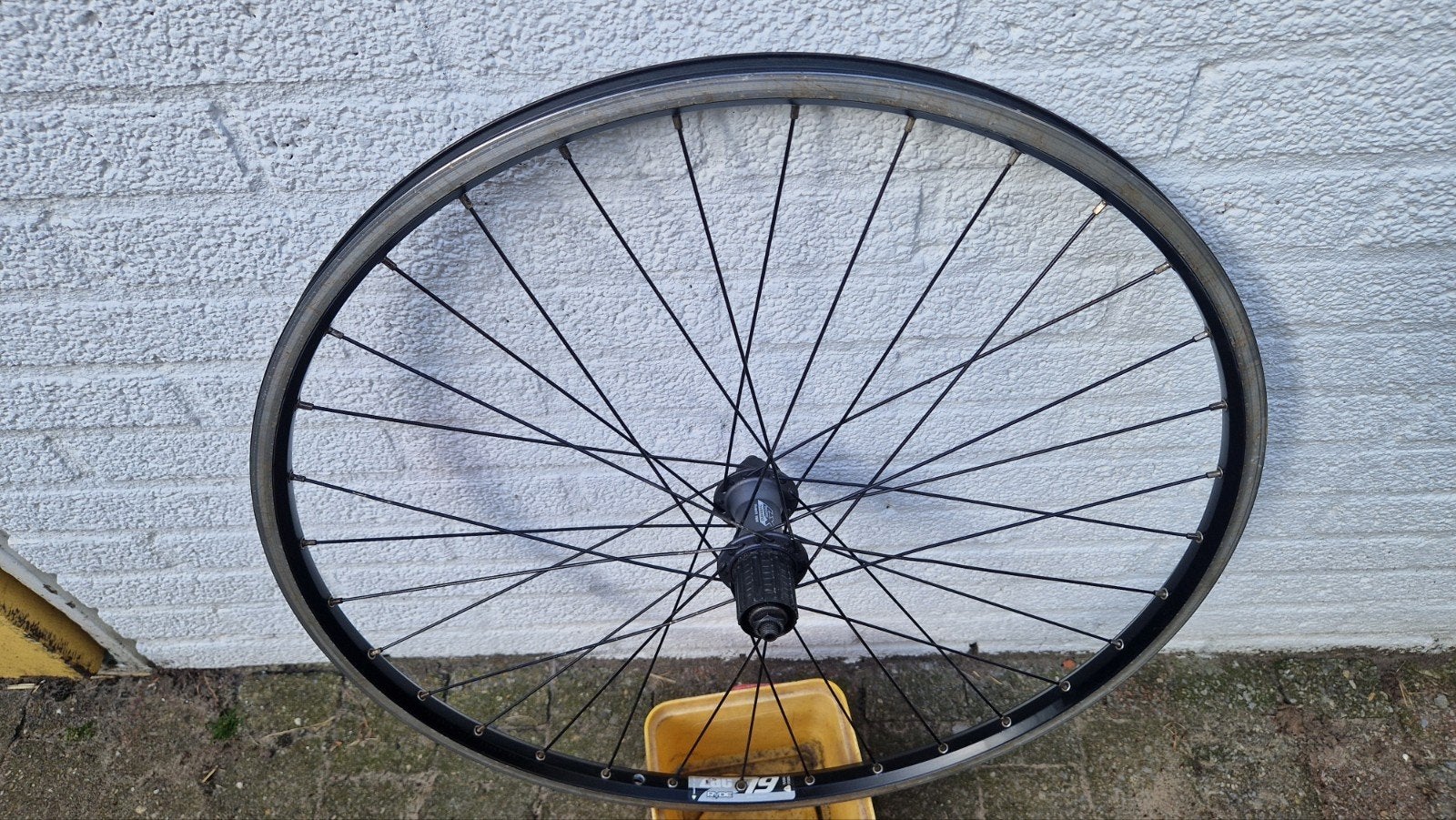 Achterwiel met Deore LX naaf en Zac 19mm velg, 26 inch, Wiel, Gebruikt, Shimano Deore LX, Ophalen of Verzenden