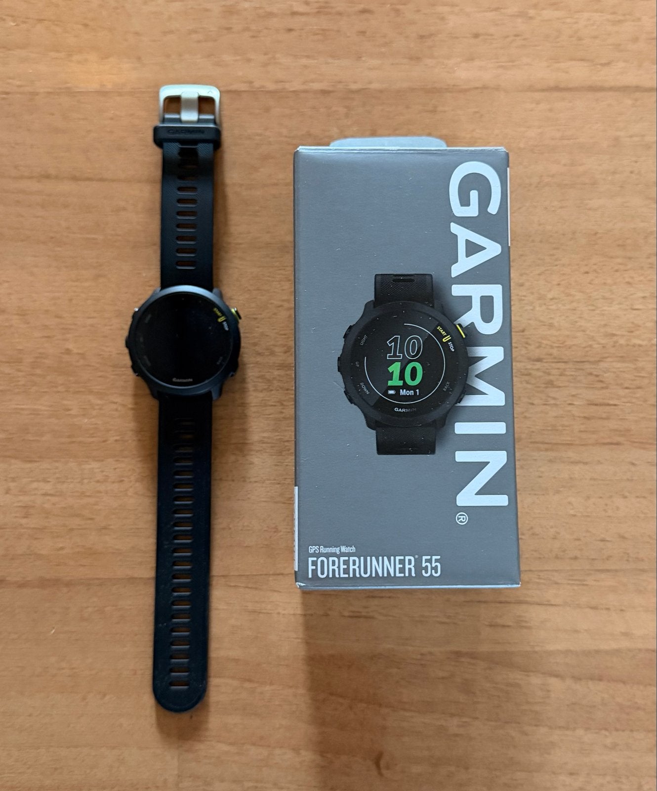 Garmin Forerunner 55 GPS Hardloophorloge Zwart, Afstand, Zwart, Ophalen of Verzenden, Zo goed als nieuw