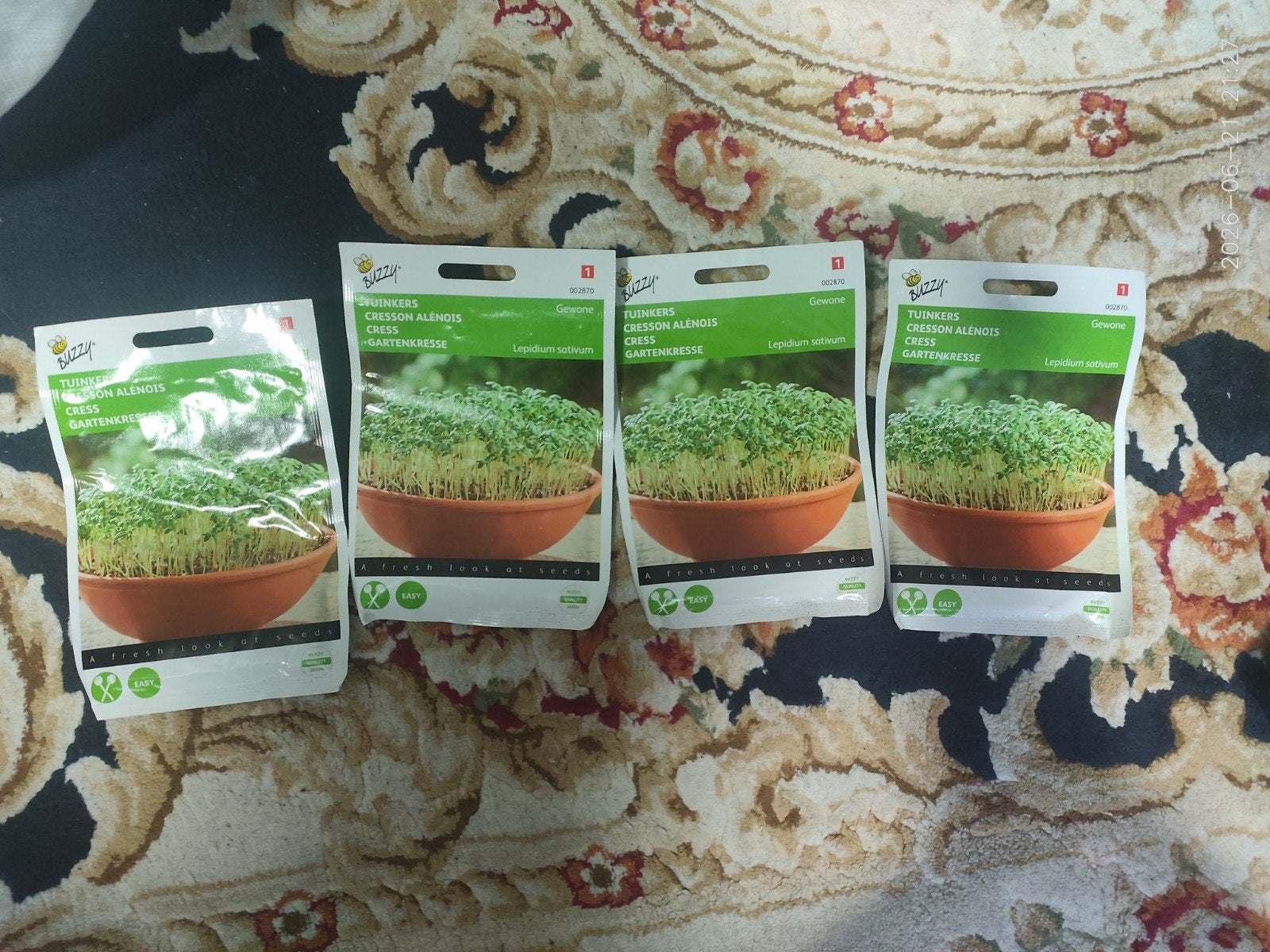 tuinkers zaden, Ophalen, Halfschaduw
