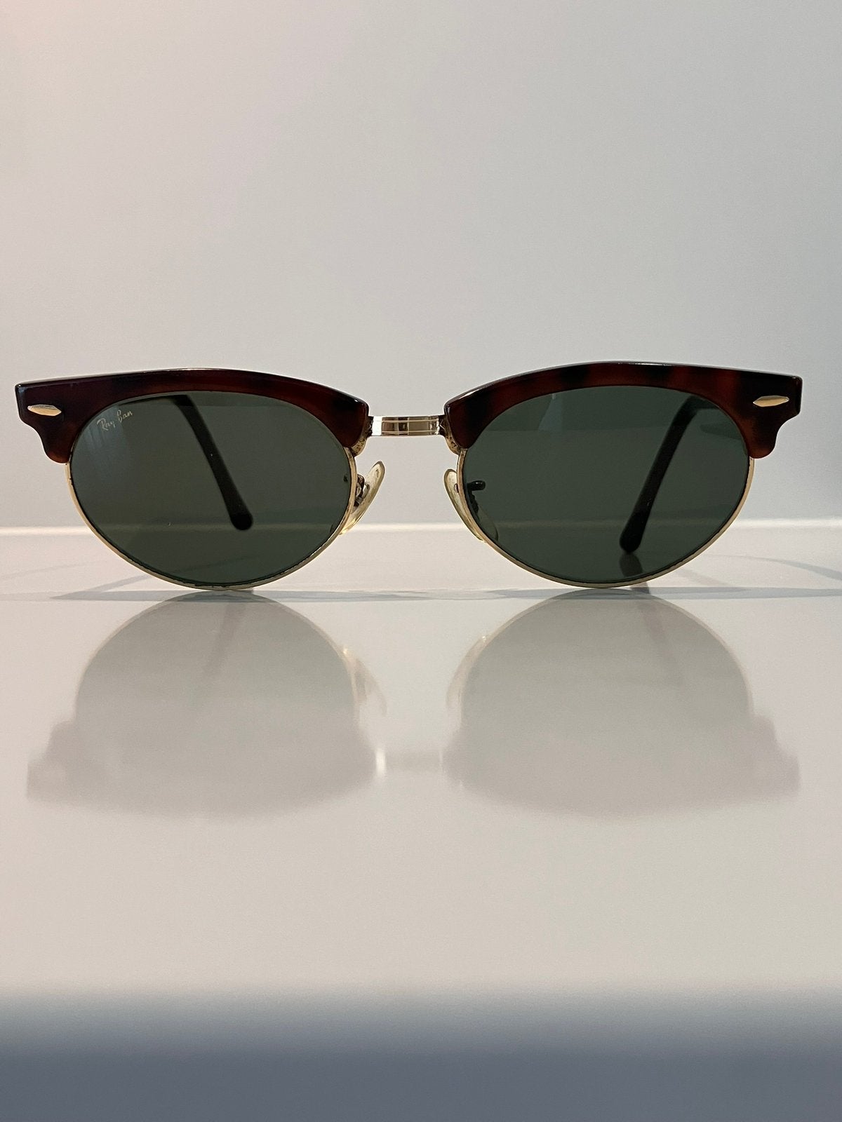 Vintage Ray-Ban Clubmaster - Bausch & Lomb, Sieraden, Tassen en Uiterlijk, Zonnebrillen en Brillen | Dames, Zonnebril, Bruin, Ophalen of Verzenden