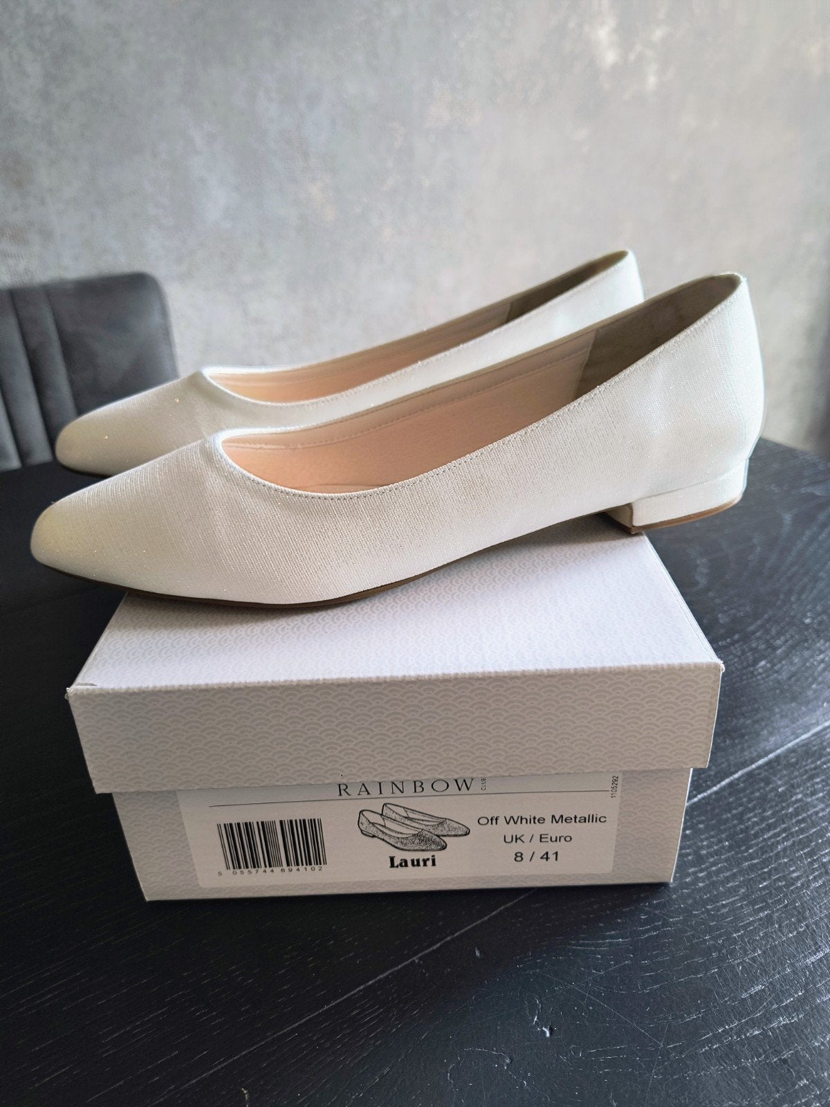 Nieuwe Rainbow Lauri Ballerina's - Off White Metallic, Rainbow, Wit, Nieuw, Ballerina's