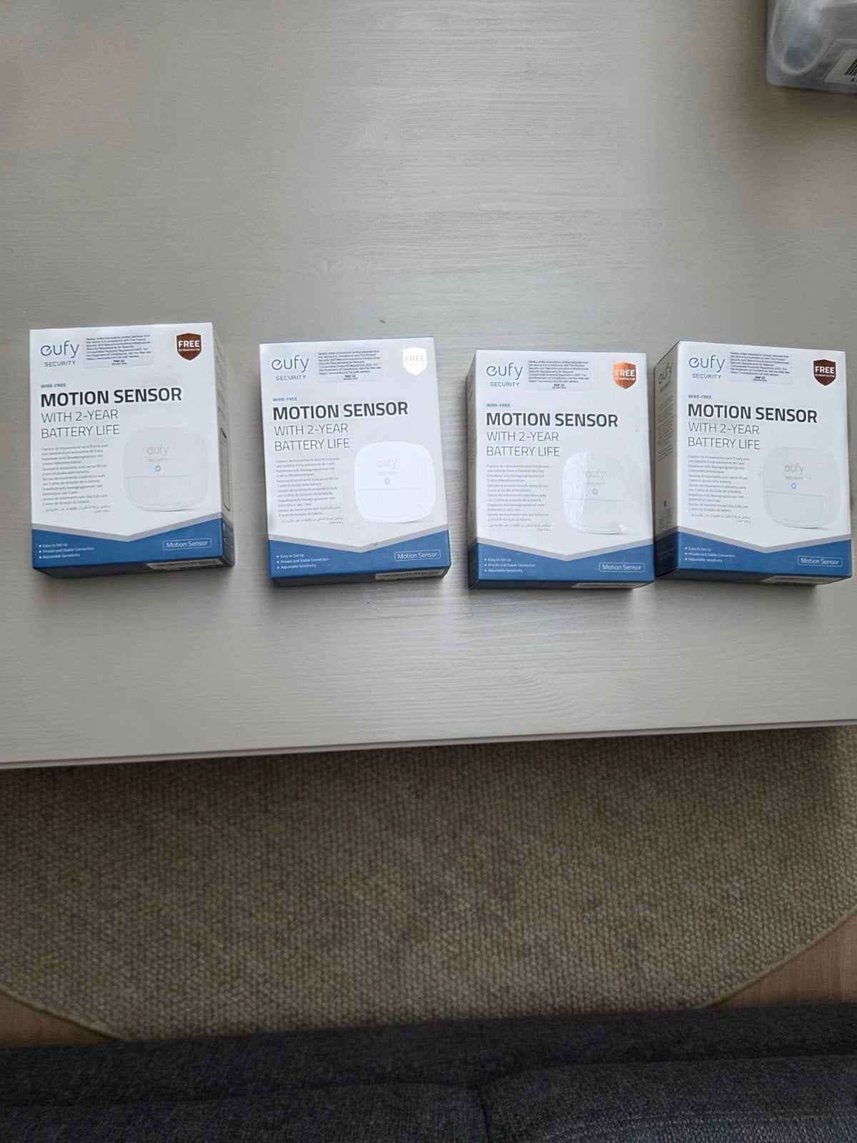 eufy motion sensor 2 jaar battery life ongeopend 4 stuks, Diversen, Ophalen