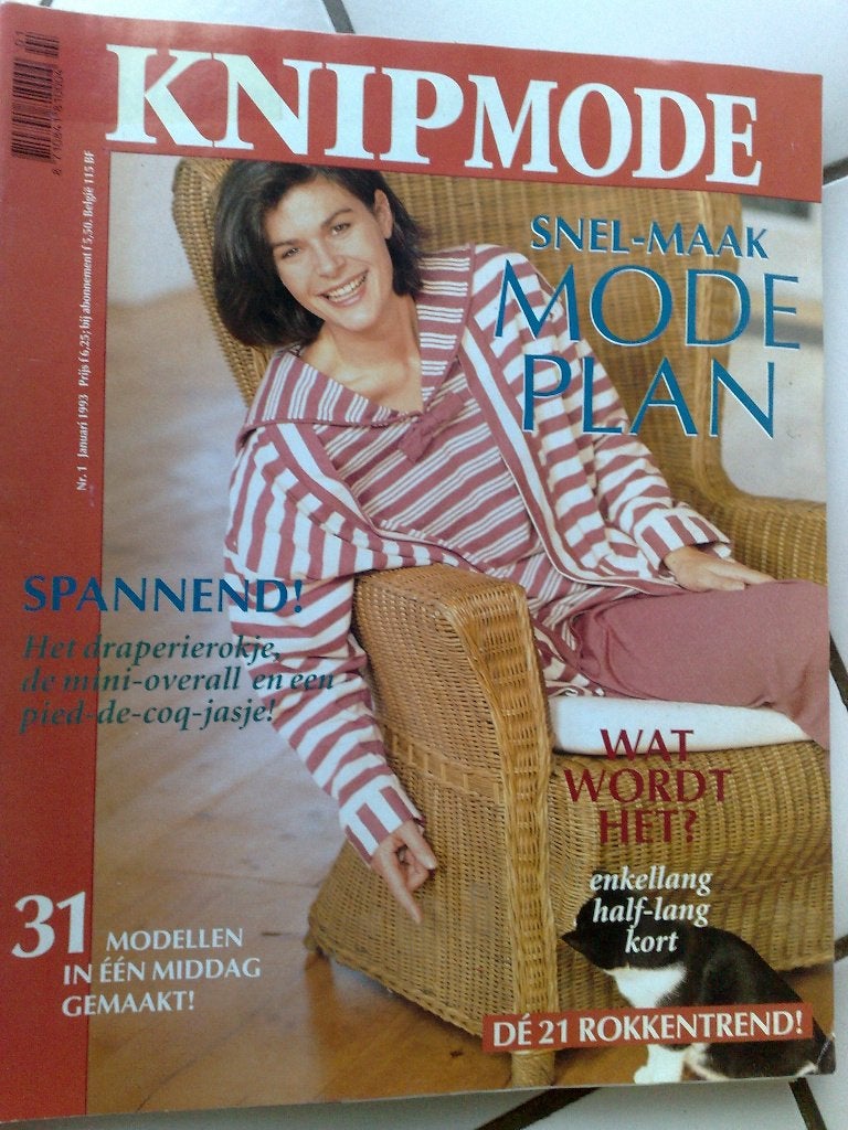 9 x Knipmode kledingpatronen uit jaargang 1993, Verzenden, Gebruikt, Vrouw, Knipmode