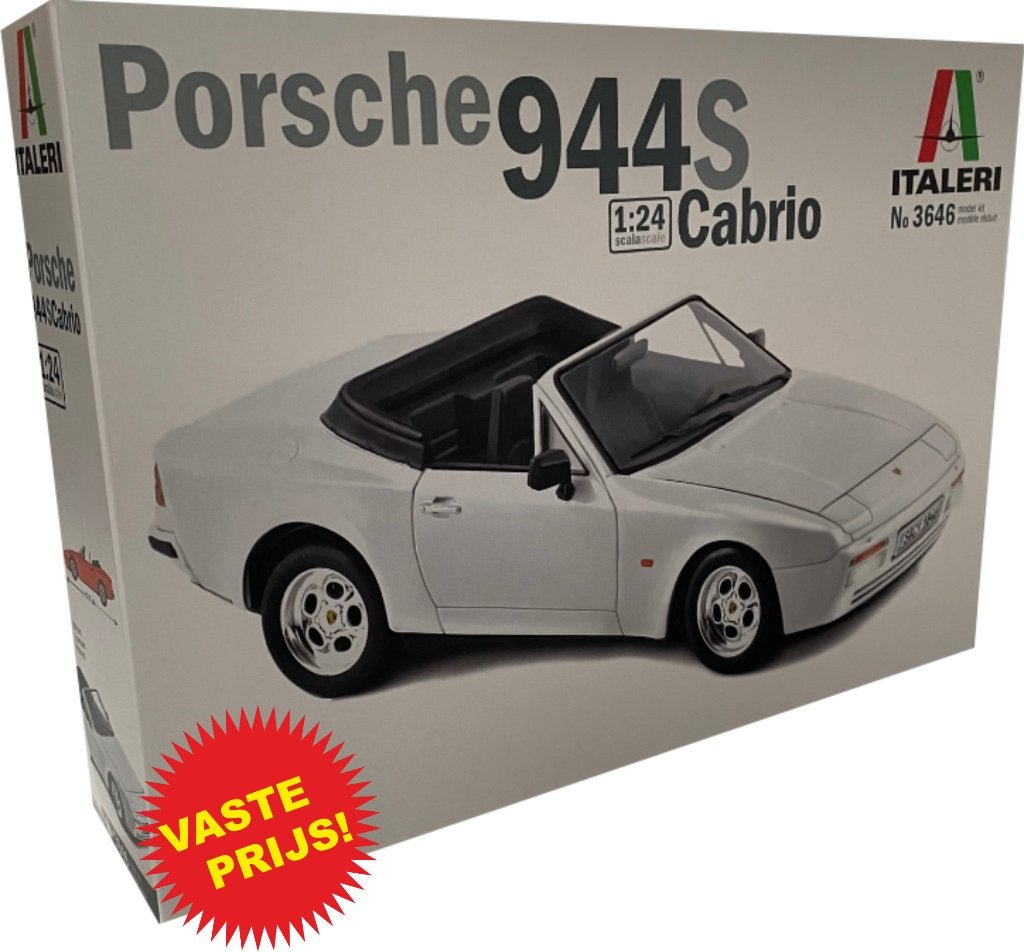 Porsche 944S Cabrio (Italeri 3646) 1/24, Groter dan 1:32, Nieuw, Ophalen of Verzenden, Italeri
