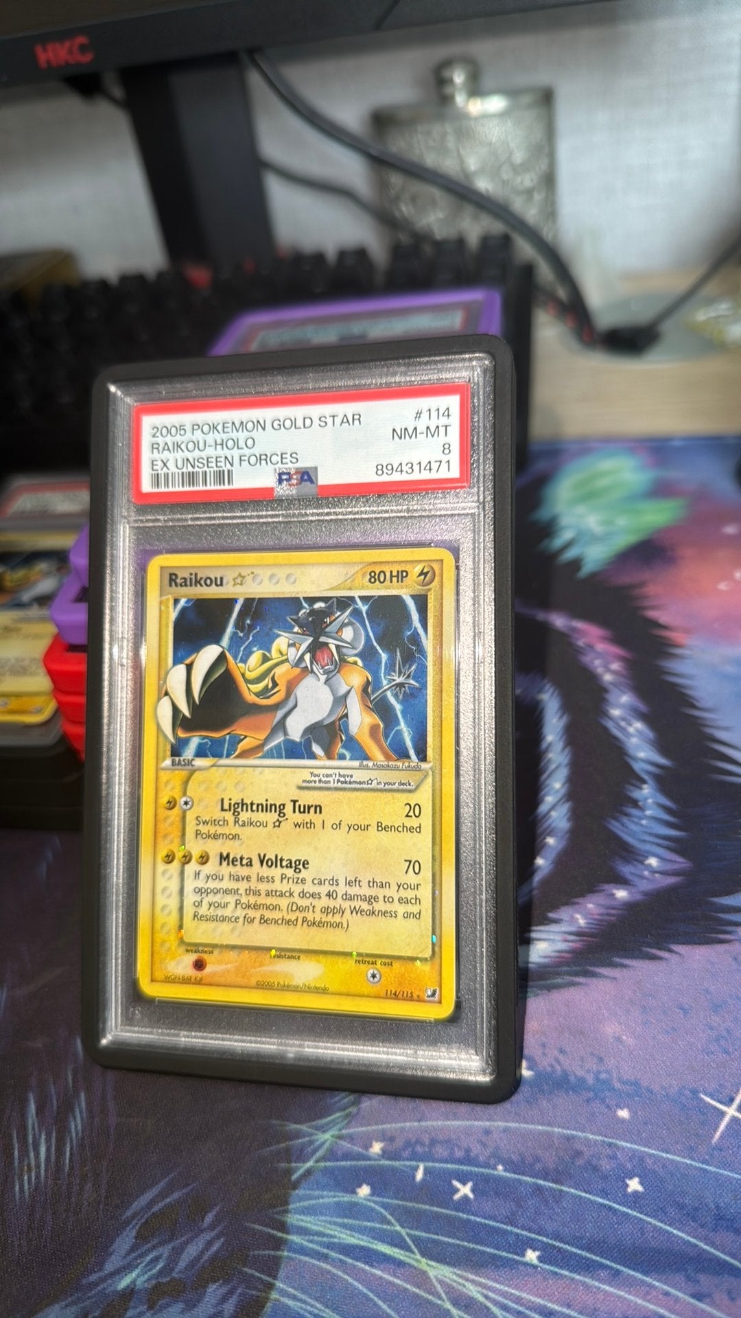 Raikou gold star psa 8, Ophalen of Verzenden, Zo goed als nieuw