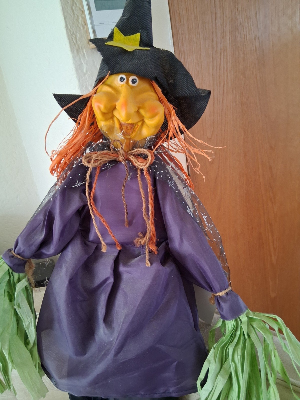 Halloween HEKS MET BEZEMSTEEL, Ophalen of Verzenden, Knutselwerk