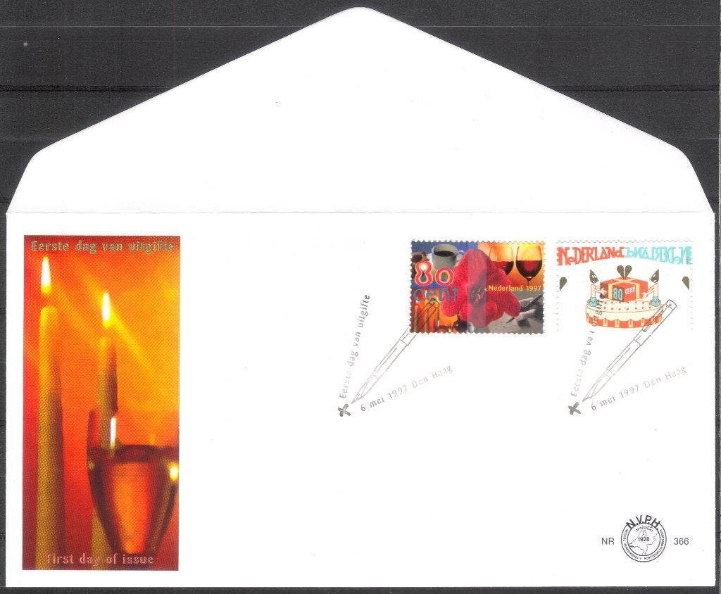 E366 - feest - wijn / taart, Verzenden, Onbeschreven, Nederland