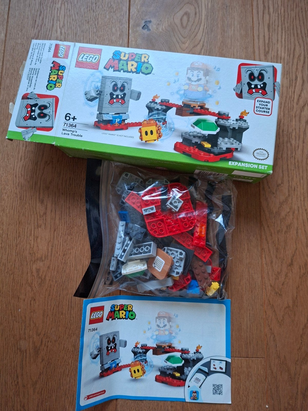 Lego Mario set 71364 Whomp's Lava Trouble compleet, Compleet, Overige thema's, Lego, Ophalen of Verzenden