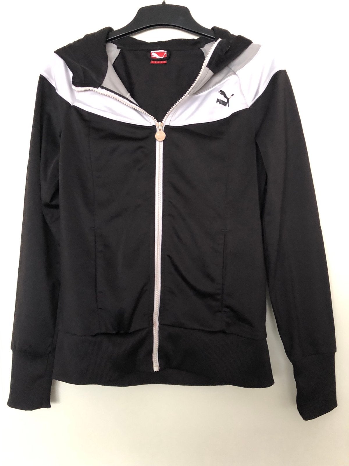 Puma vintage sportvest met capuchon maat M, Ophalen of Verzenden, Gedragen, Zwart, Overige typen