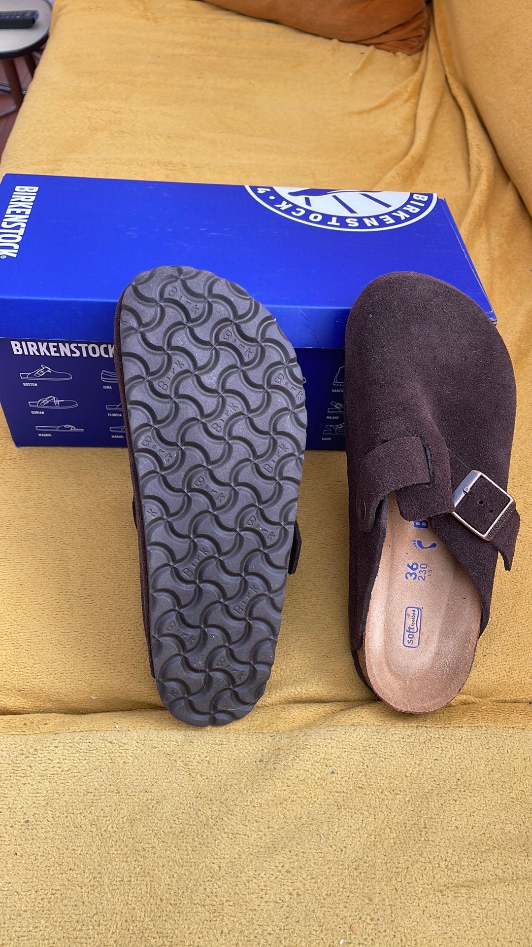 Birkenstock maat 36, Bruin, Instappers, Ophalen of Verzenden, Zo goed als nieuw