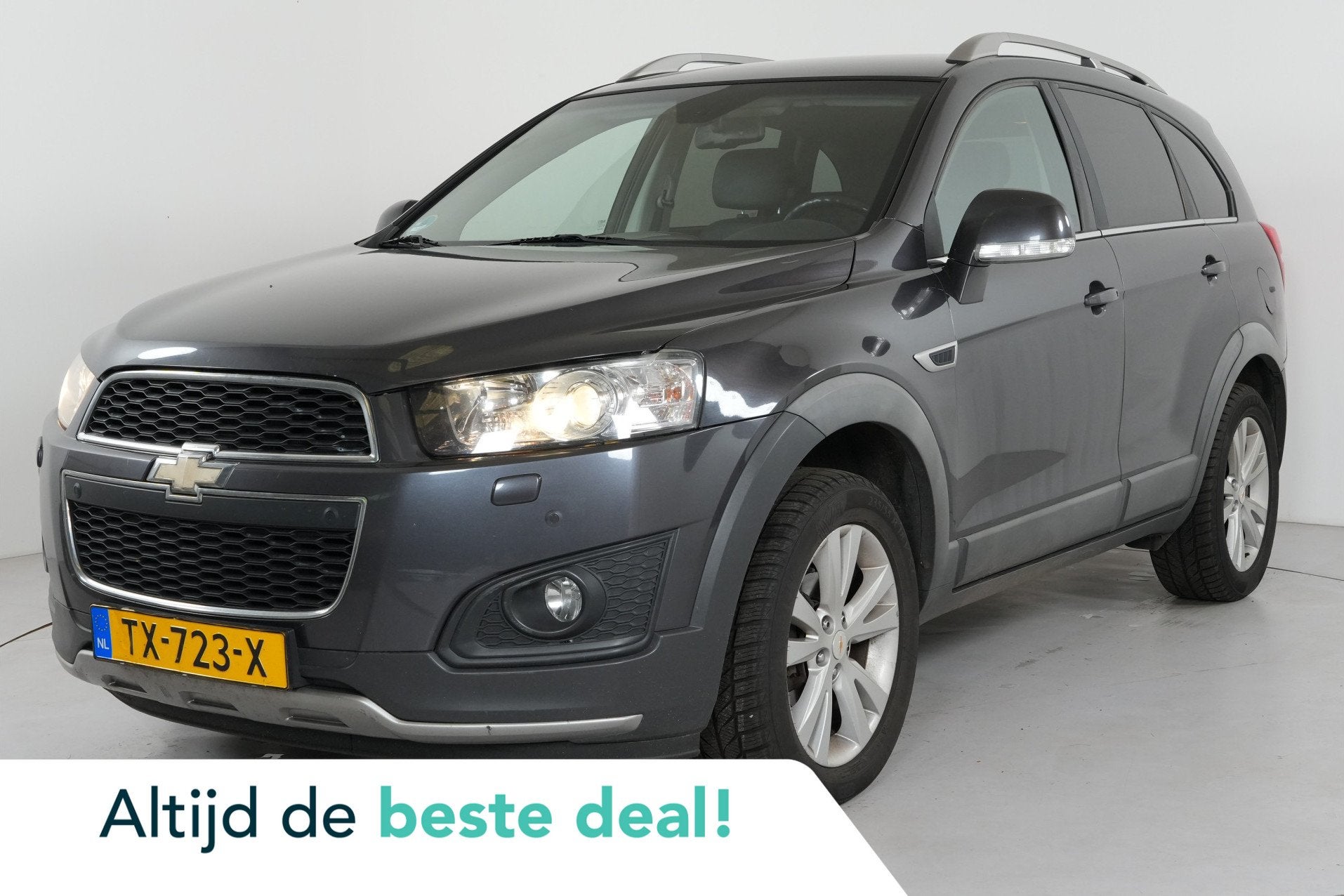Chevrolet Captiva 2.2D LTZ 4x4 | 7 p. | Trekhaak | Cruise |, Auto's, Gebruikt, Zwart, 4 cilinders, 7 stoelen
