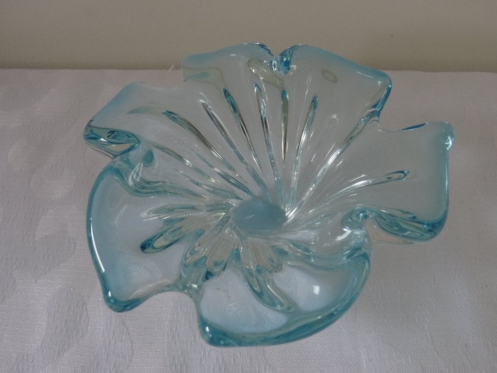 Egermann glas schaaltje azuurblauw Josef Hospodka artglass, Ophalen of Verzenden, Huis en Inrichting