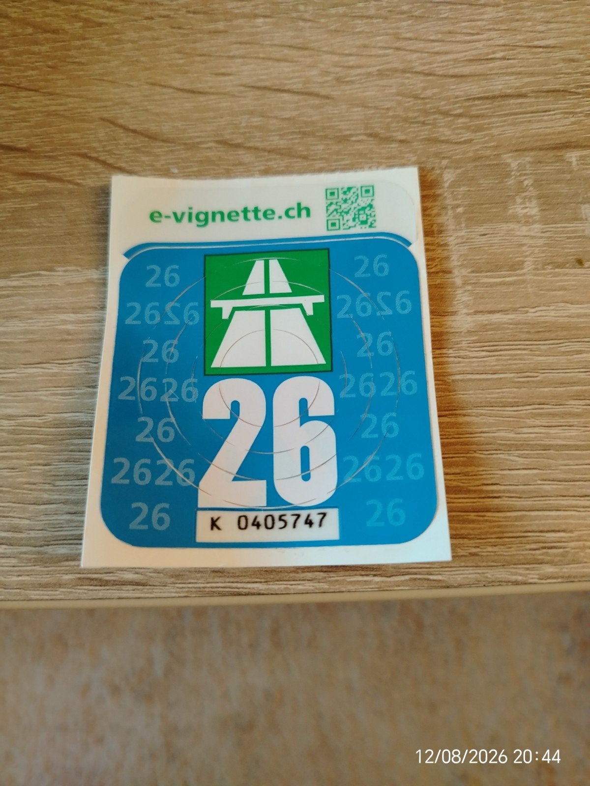 vignet Zwitserland 2026, Tickets en Kaartjes, Autovignetten