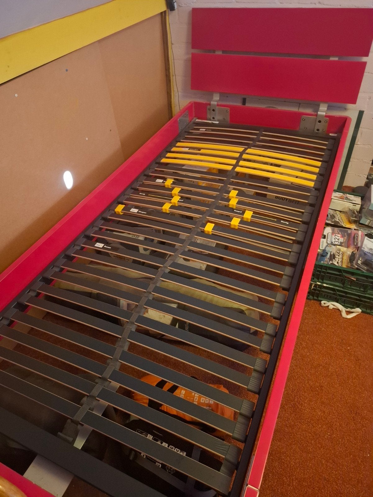 een persoons bed, Ophalen, Gebruikt, 90 cm, Eenpersoons