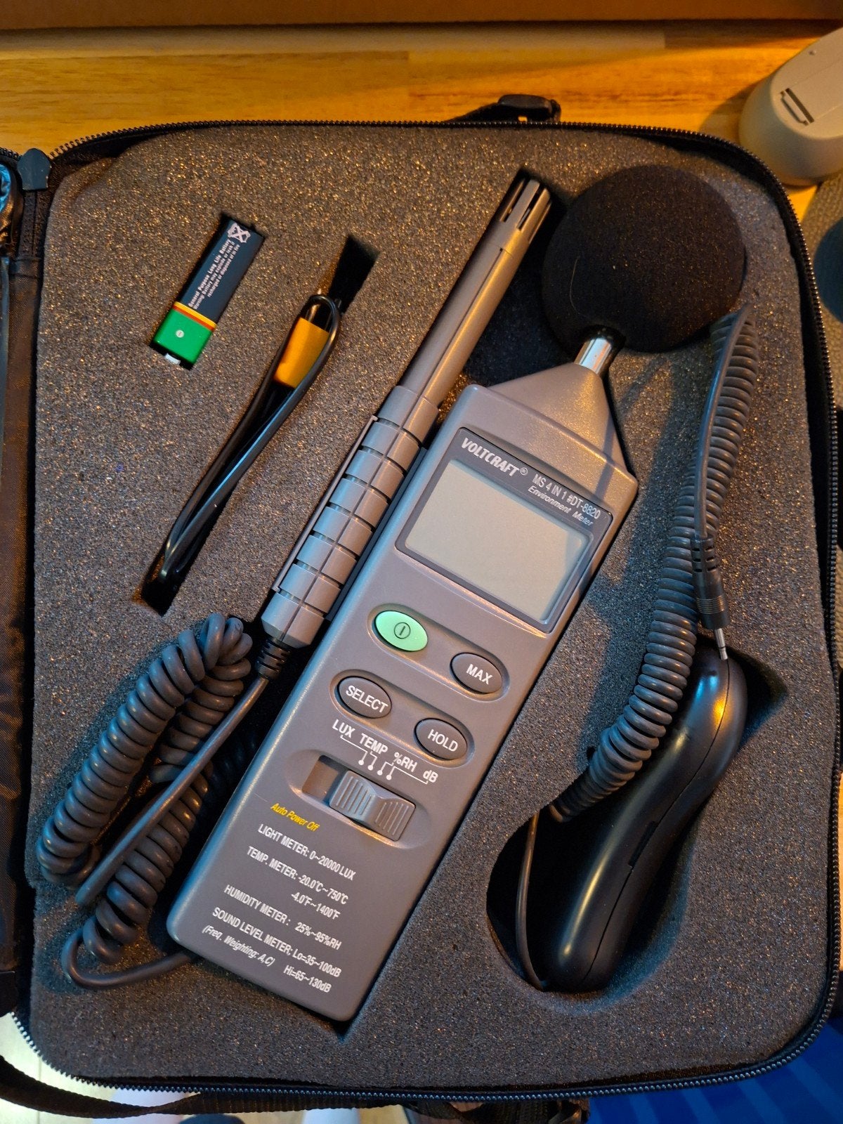 Voltcraft DT 8820 4-in-1 Milieumeter (CEM DT-8820), Ophalen of Verzenden