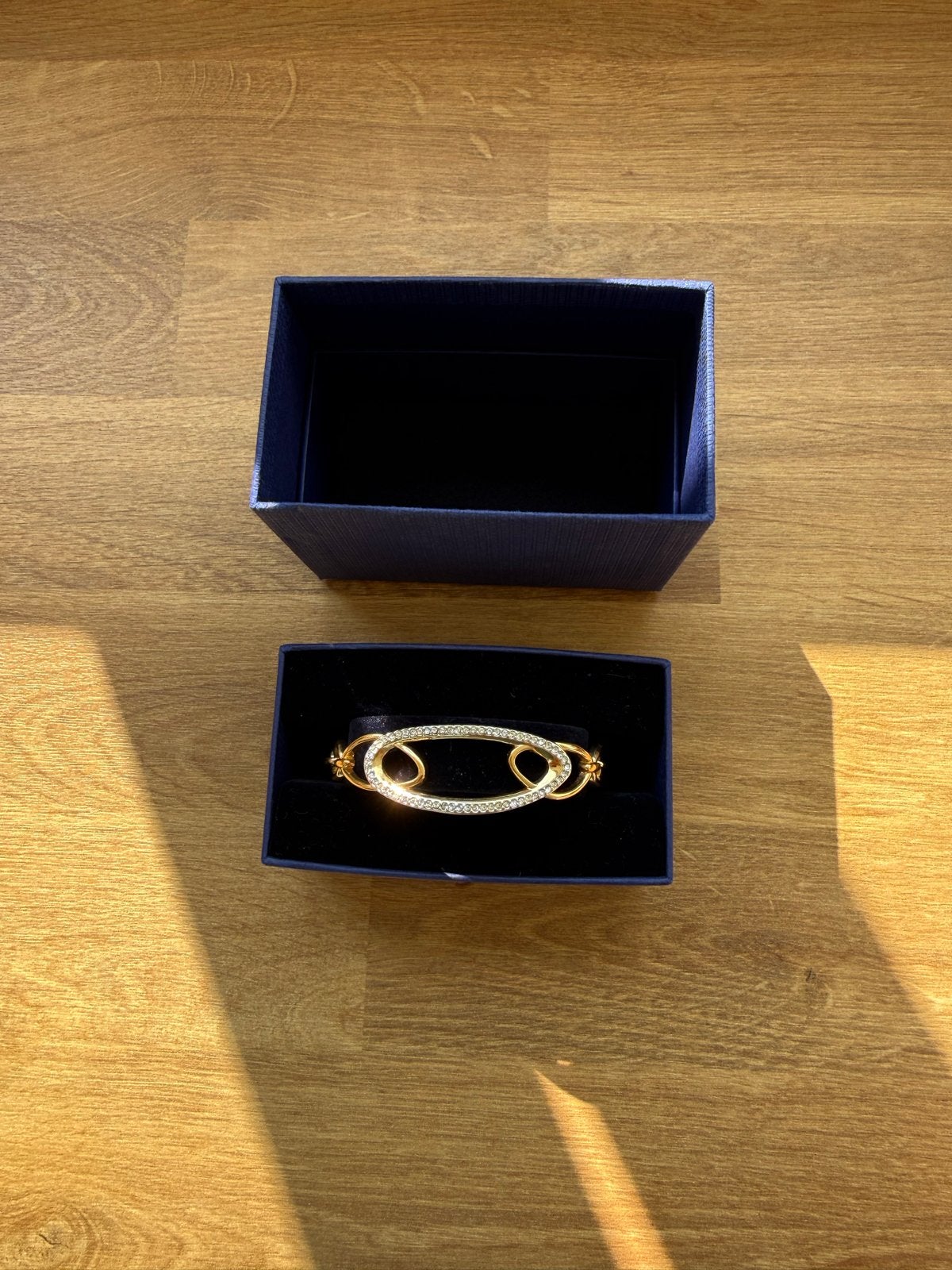 Swarovski Armband Goudkleurig met Kristallen, Met kristal, Overige materialen, Ophalen of Verzenden, Zo goed als nieuw