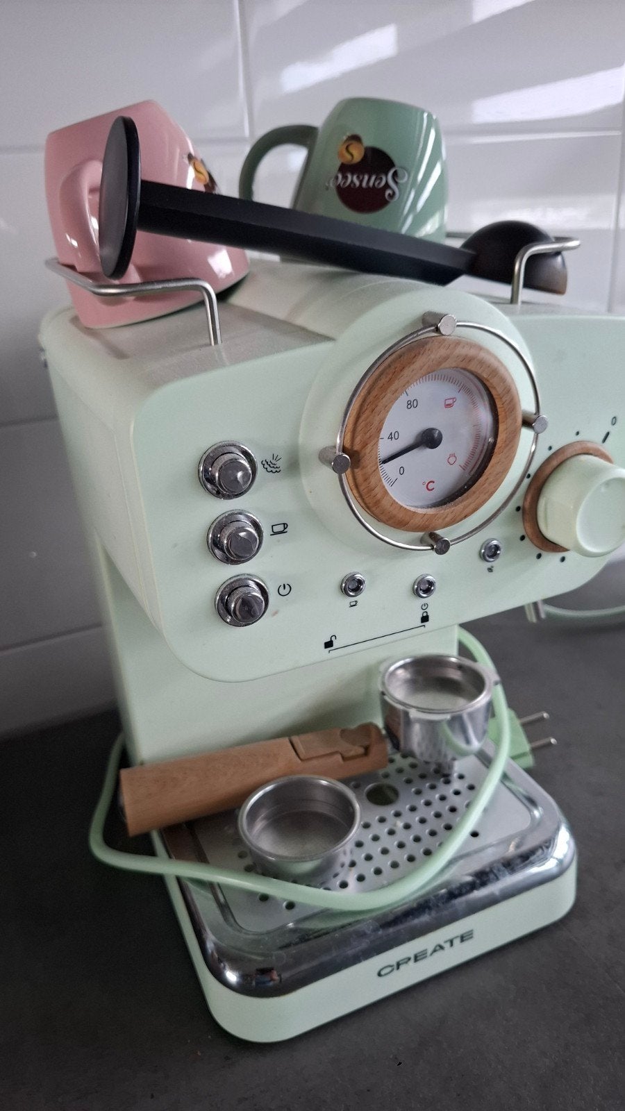 koffie apparaat retro , melk opschuimer voor cappucino, Ophalen, Koffiemachine