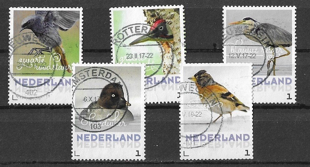 5 PERSOONLIJKE ZEGELS VOGELS GESTEMPELD NR 2, Ophalen of Verzenden, Na 1940, Gestempeld