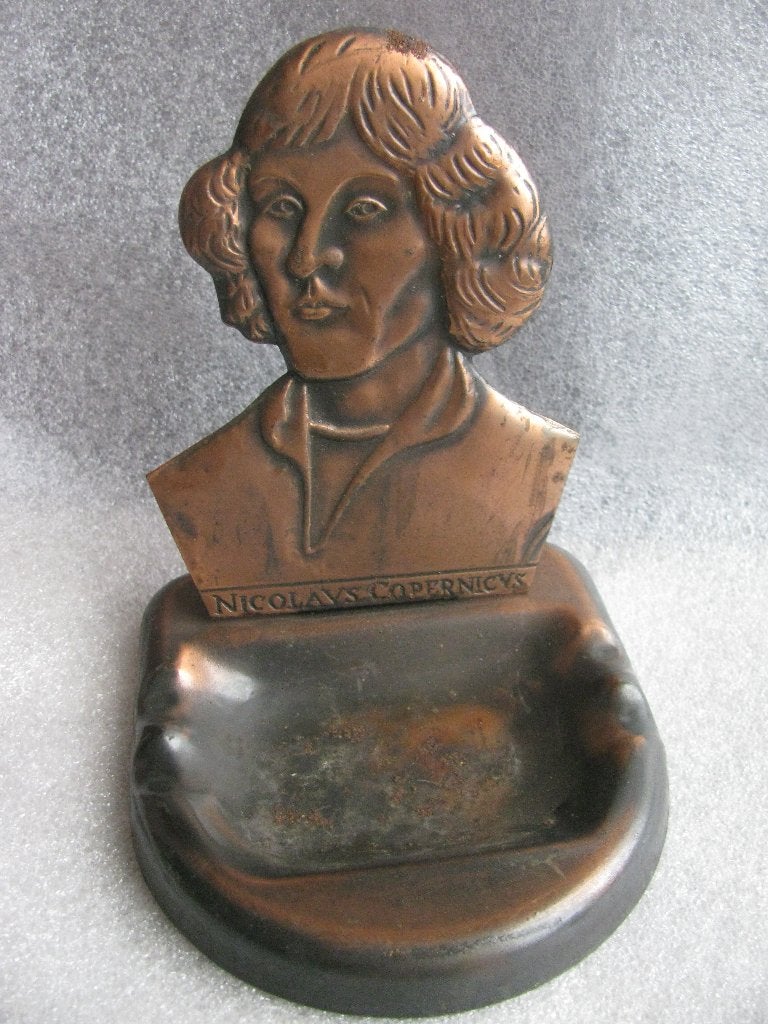 Vintage Asbak van Koper - Astronoom Copernicus, Verzenden, Koper