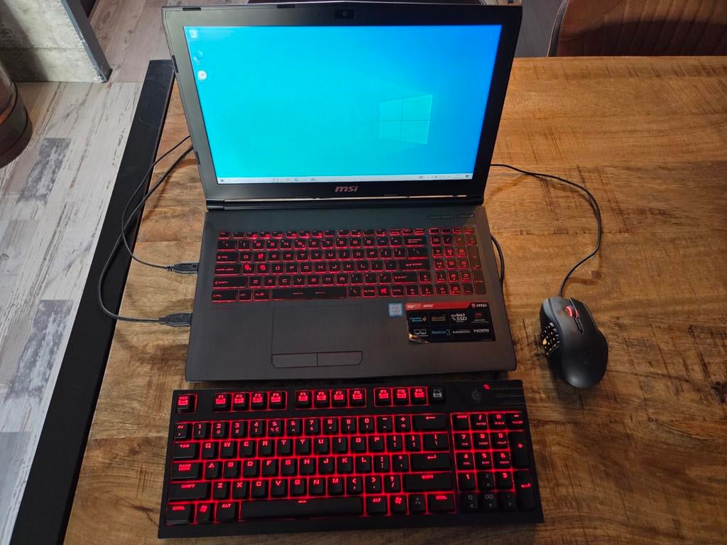 MSI Gaming laptop, toetsenbord en muis, Computers en Software, Ophalen, Gebruikt, HDD, Gaming