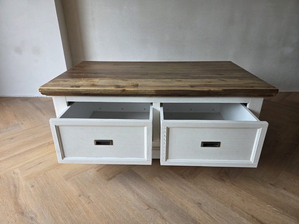 Salontafel, Huis en Inrichting, Tafels | Salontafels, Ophalen, Gebruikt, 100 tot 150 cm, 50 tot 100 cm