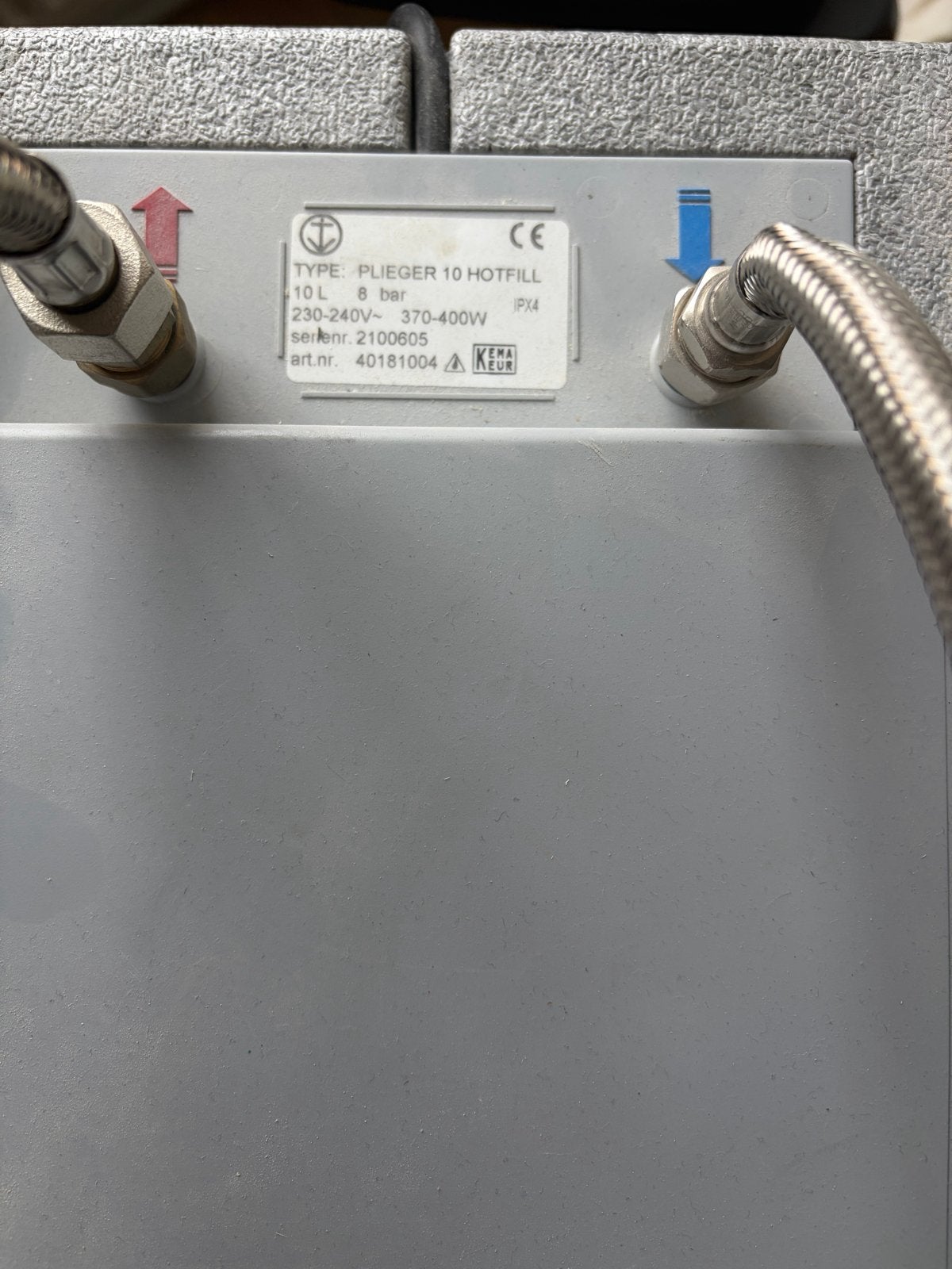 Plieger 10 Hotfill Boiler - 10 Liter, Ophalen, Gebruikt, Boiler, Minder dan 20 liter