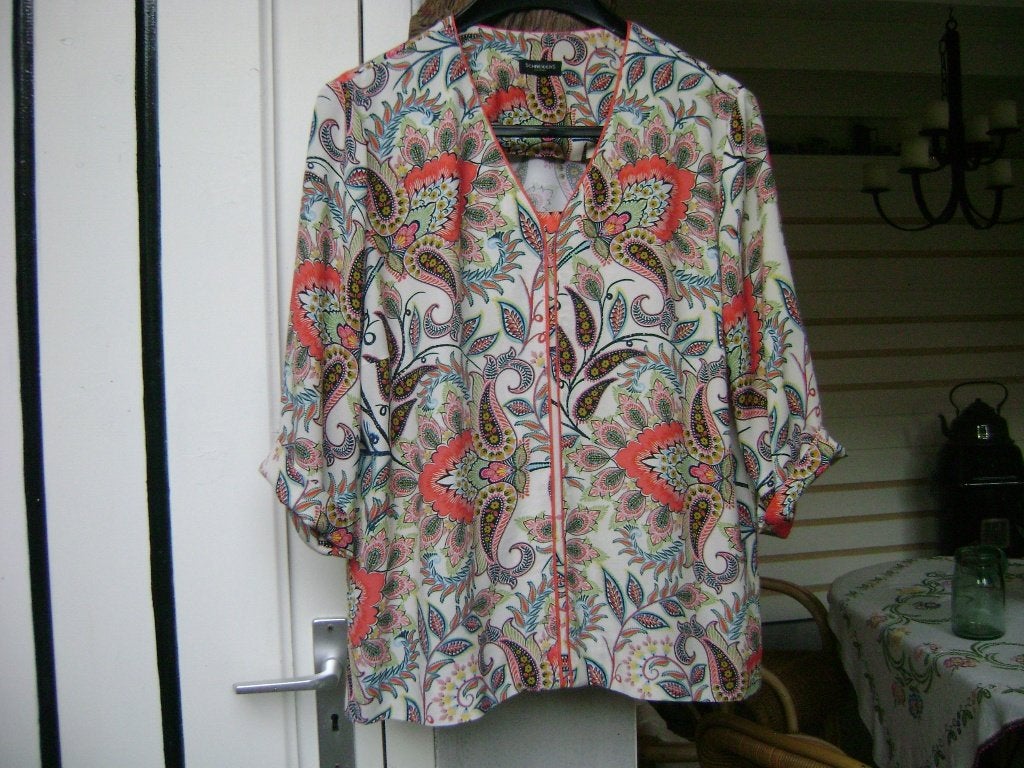 blouse beige oranje 42 Schneiders Salzburg, Kleding | Dames, Maat 42/44 (L), Ophalen of Verzenden, Zo goed als nieuw, Schneiders Salzburg