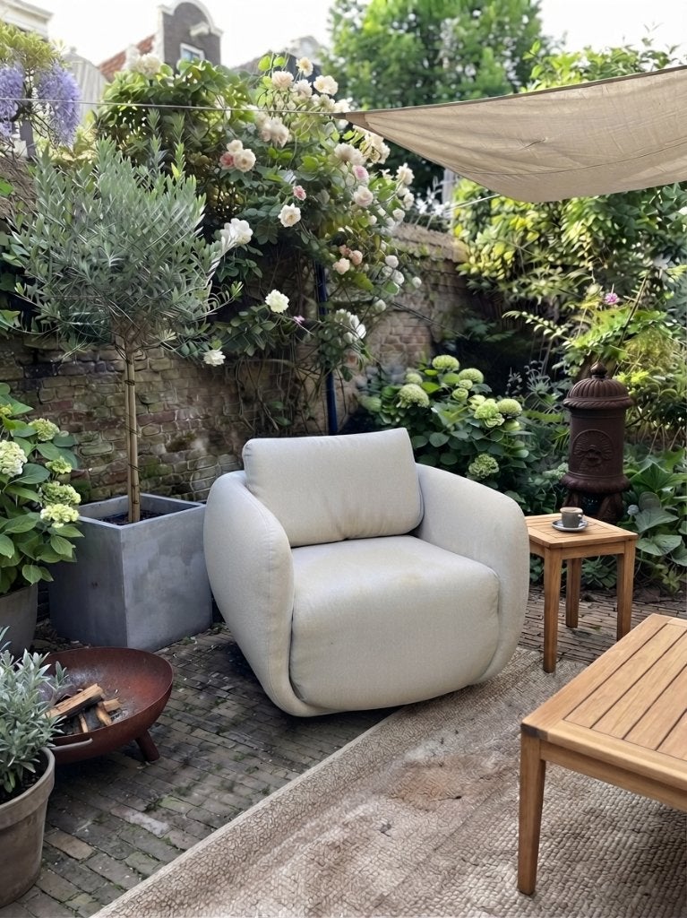 Prachtige, moderne design loungefauteuil - Outlet, Ophalen, Zo goed als nieuw, Kunststof