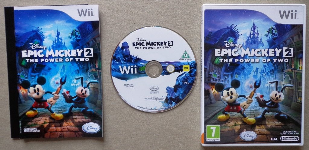Disney Epic Mickey 2 The Power of Two voor de Wii Compleet, Avontuur en Actie, 1 speler, Ophalen of Verzenden, Zo goed als nieuw