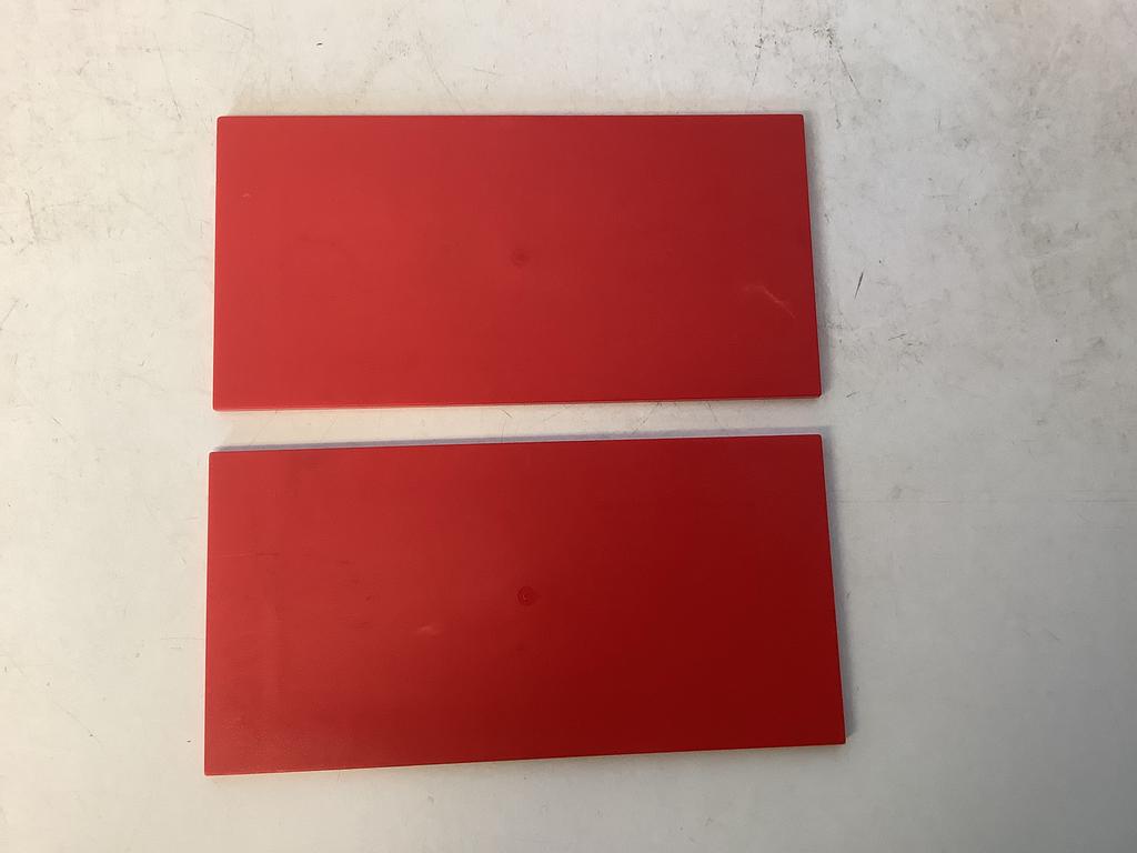 Lego tegel 8x16 rood met buizen en randen aan de onderkant 5, Ophalen of Verzenden, Gebruikt, Losse stenen, Lego