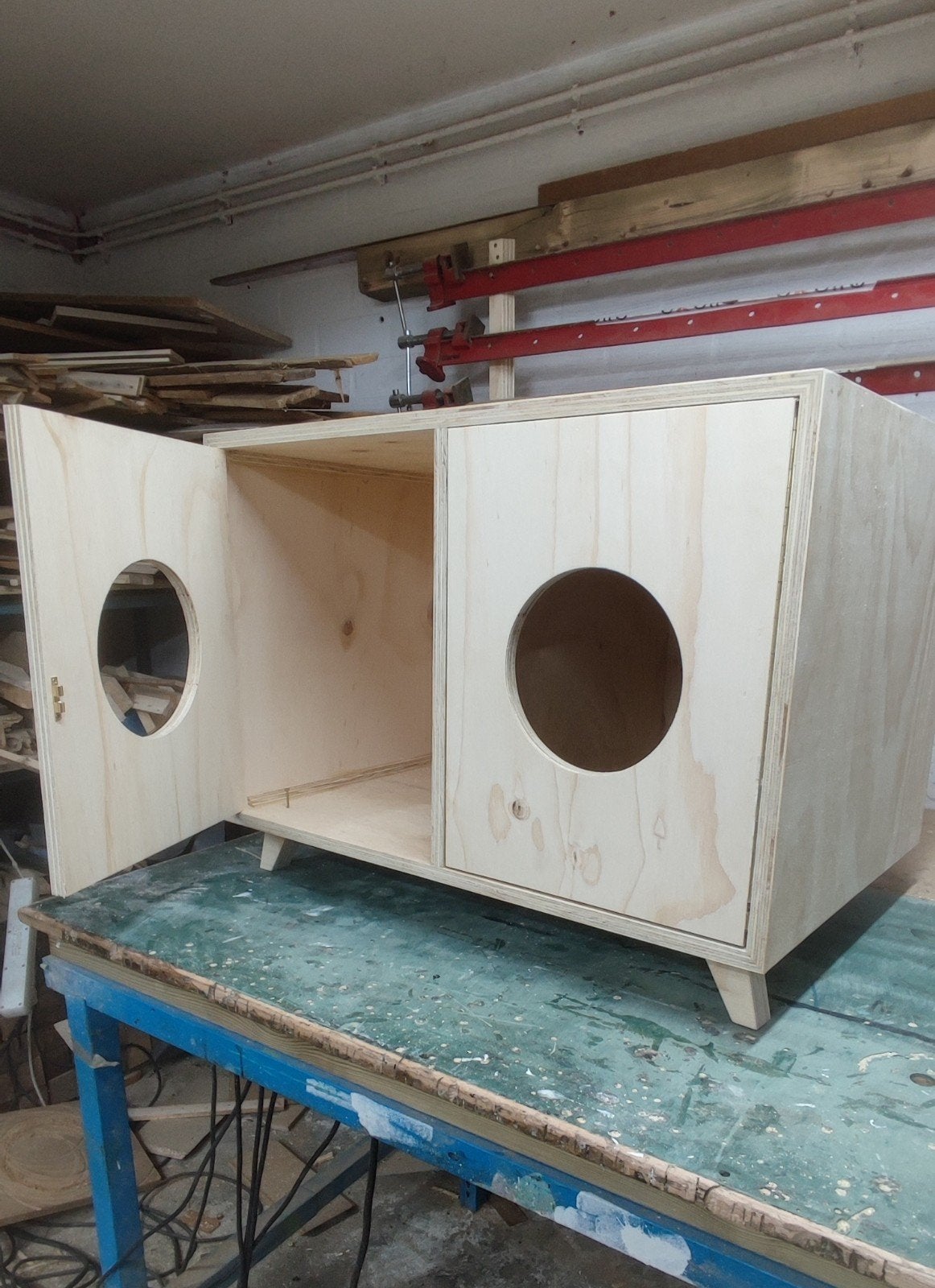 Dubbele luxe kattenbak ombouw, maatwerk handgemaakt!, 6065ch 7, Segers houtwerken, Bartsegers@gmail.com, Nieuw