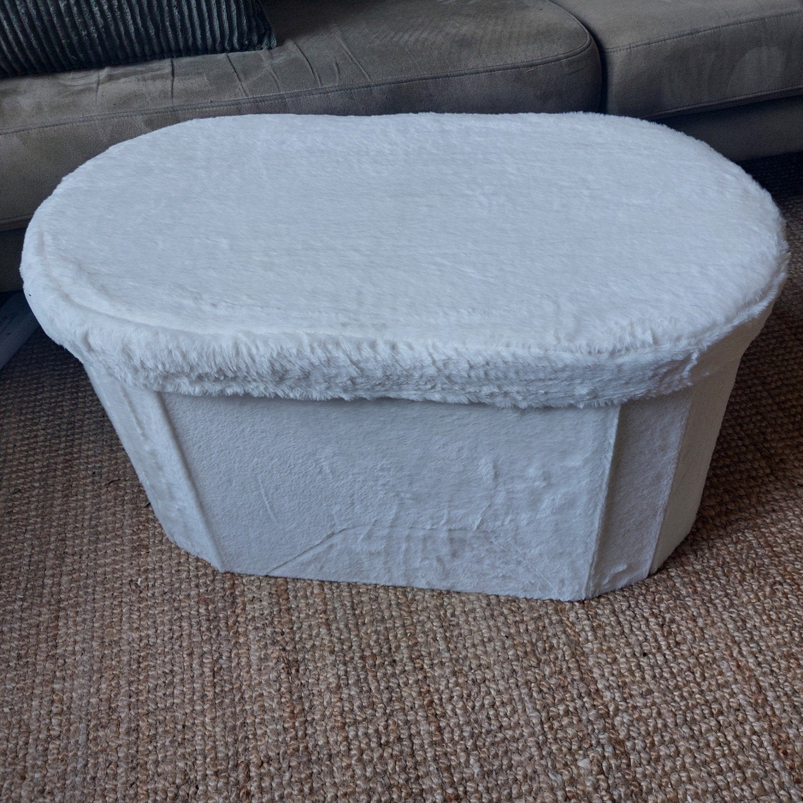 Nieuwe poef 70x30cm, 40 hoog, Ophalen, Minder dan 50 cm, Rond, Nieuw