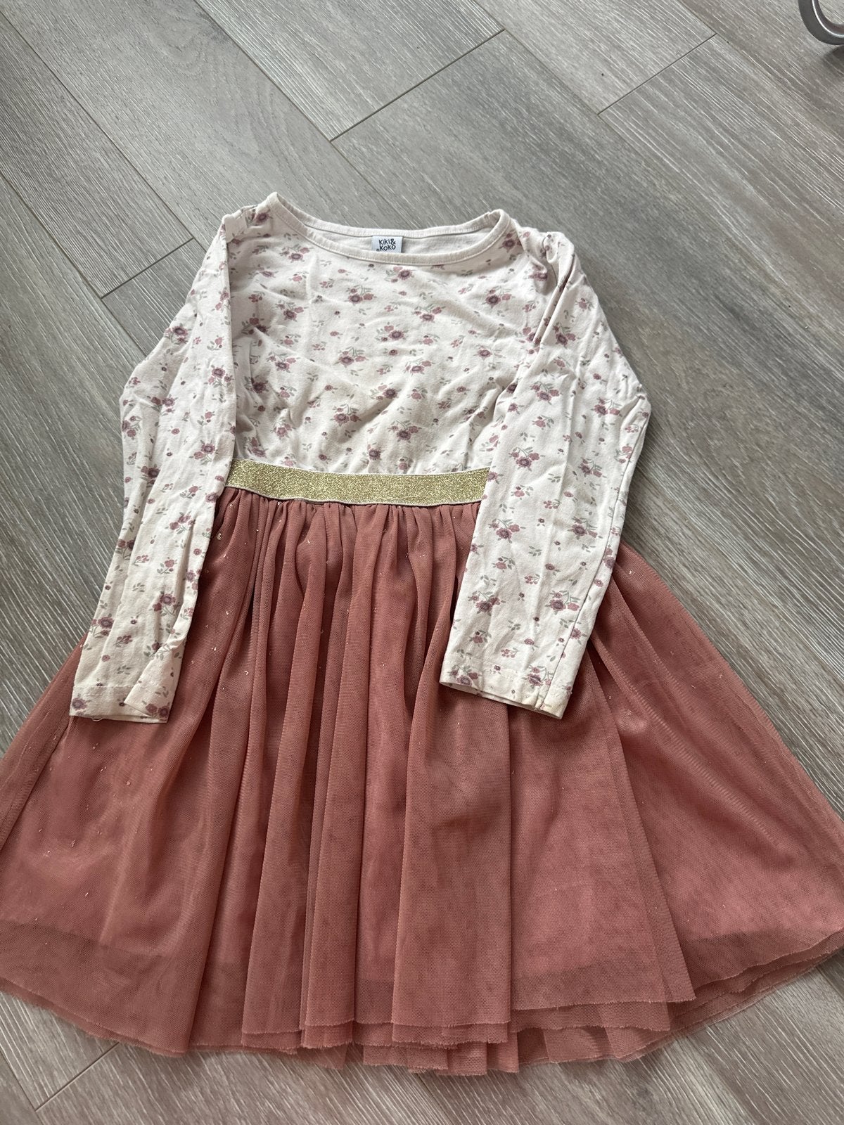 Kiki & Koko Jurk met bloemenprint en tule rok, Ophalen of Verzenden, Gebruikt, Meisje, Jurk of Rok