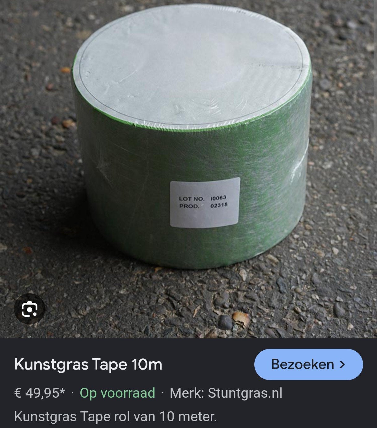 Nieuwe Kunstgras Tape 10 Meter op Rol dubbelzijdig tuin, Ophalen of Verzenden