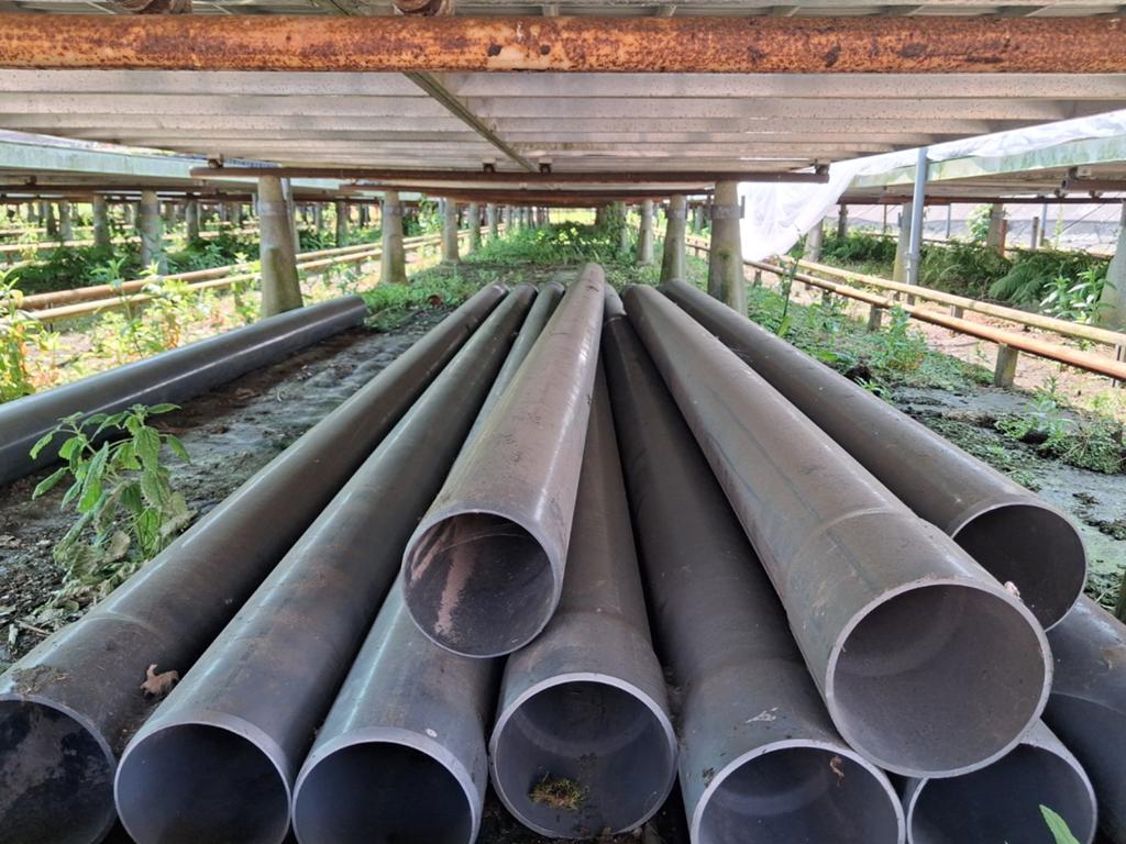 Pvc buis 160mm 58 meter, Ophalen, Pvc, 6 meter of meer, Zo goed als nieuw