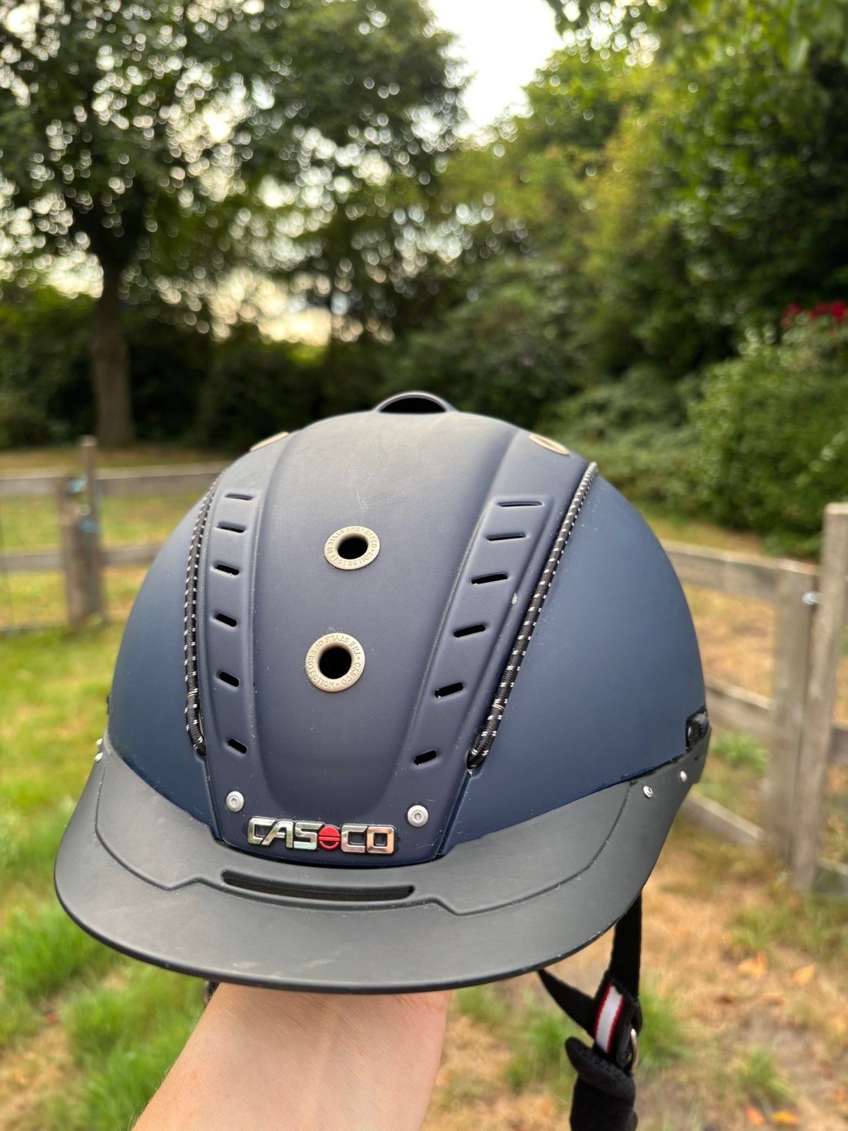 Casco cap, mistrall 2, donkerblauw, maat 58-60, Dieren en Toebehoren, Paardrijkleding, Ophalen of Verzenden, Zo goed als nieuw