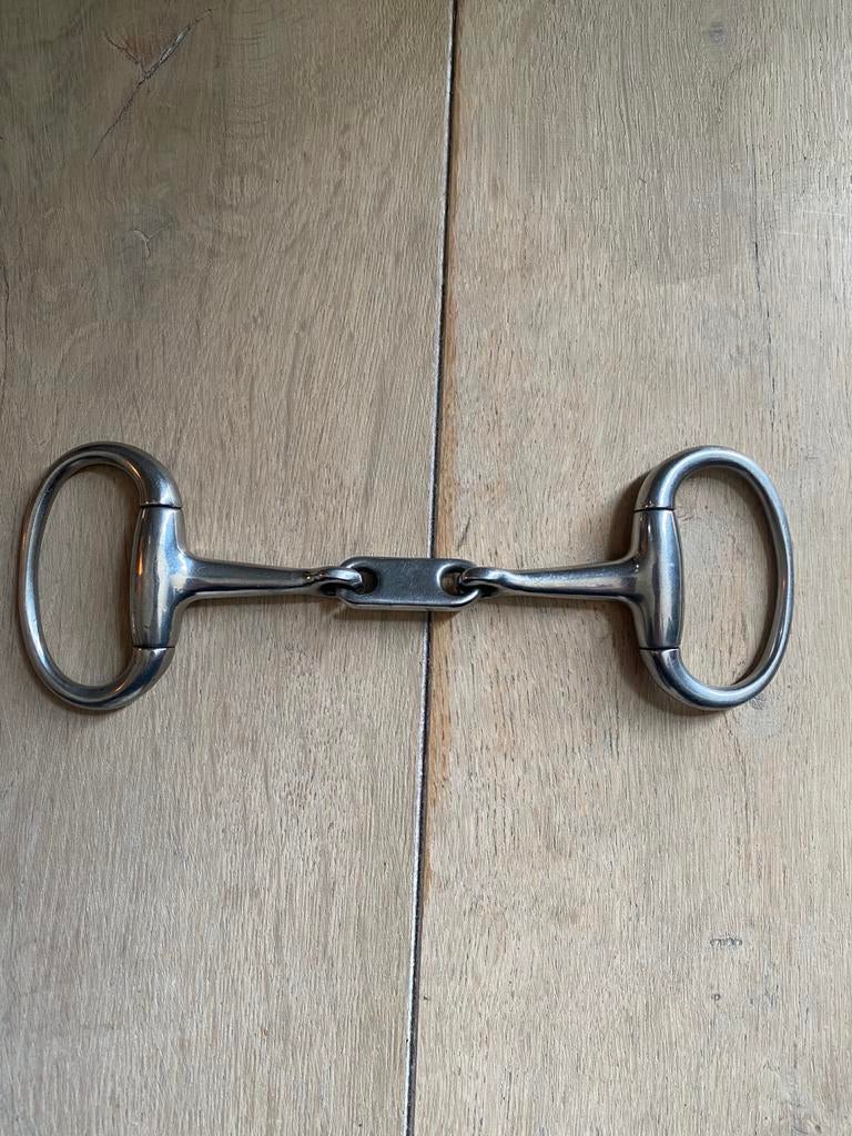 RVS paardenbit dubbel gebroken – goede staat, Ophalen of Verzenden, Zo goed als nieuw, Overige soorten