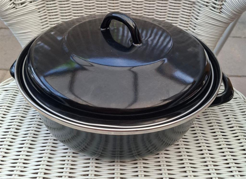 IJzeren pan, Le Chef, doorsnede ong. 29 cm, Ophalen of Verzenden, Gebruikt, Gietijzer