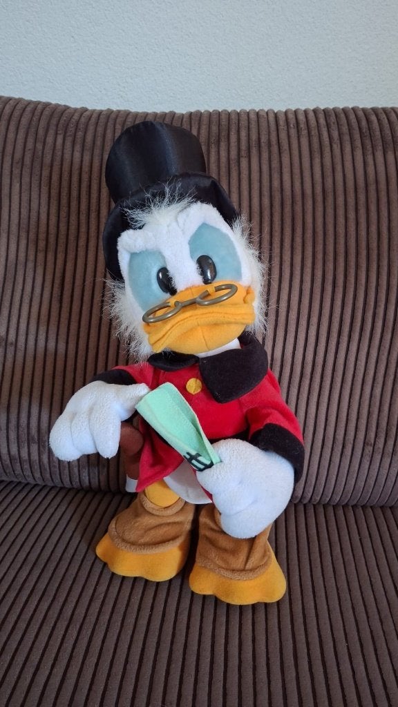 Dagobert Duck, Verzamelen, Disney, Ophalen of Verzenden, Donald Duck, Zo goed als nieuw, Knuffel