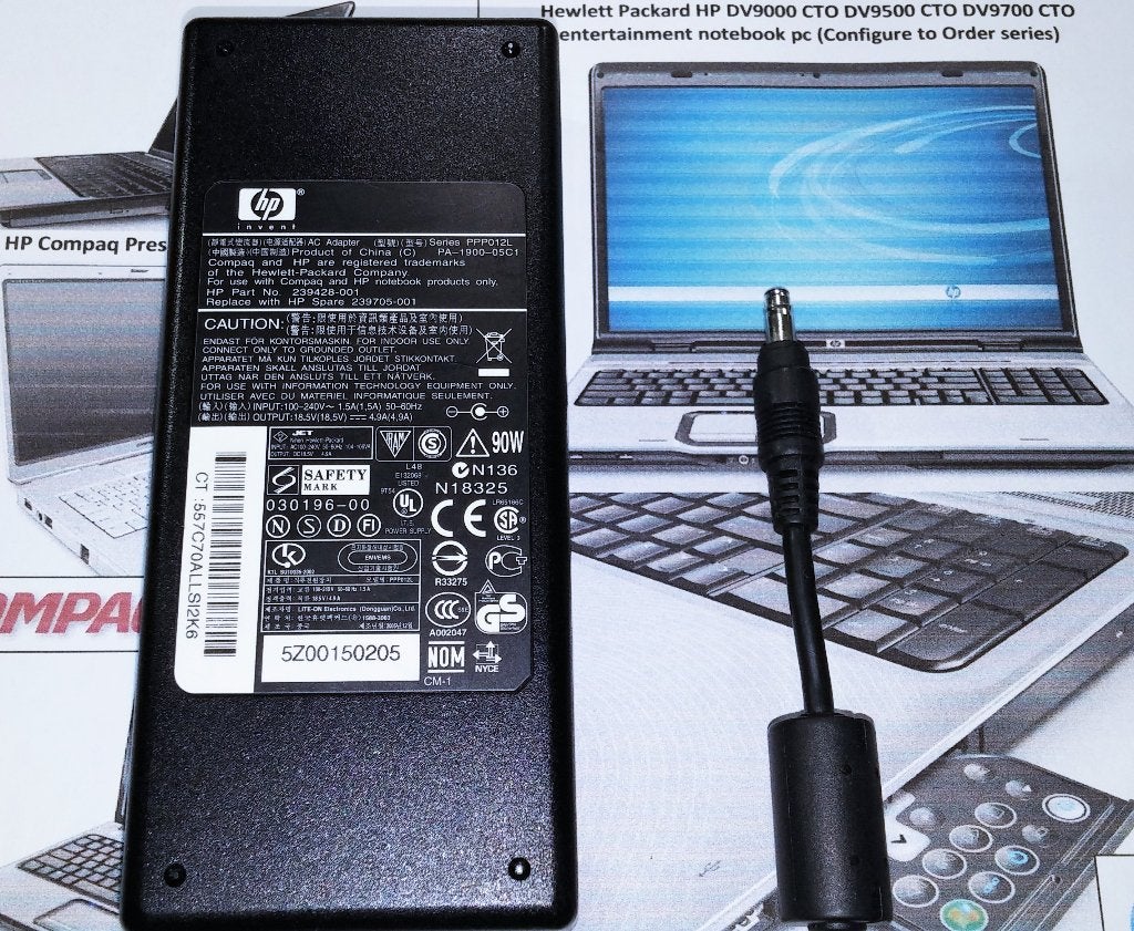 HP PA-1900-05C1 18.5V 19V 4.74A 90W Adapter DV9000 oplader, Ophalen of Verzenden, Zo goed als nieuw, Hewlett Packard HP