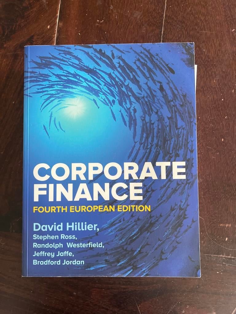 Corporate Finance - Fourth European Edition, Ophalen of Verzenden, Zo goed als nieuw, Economie en Marketing