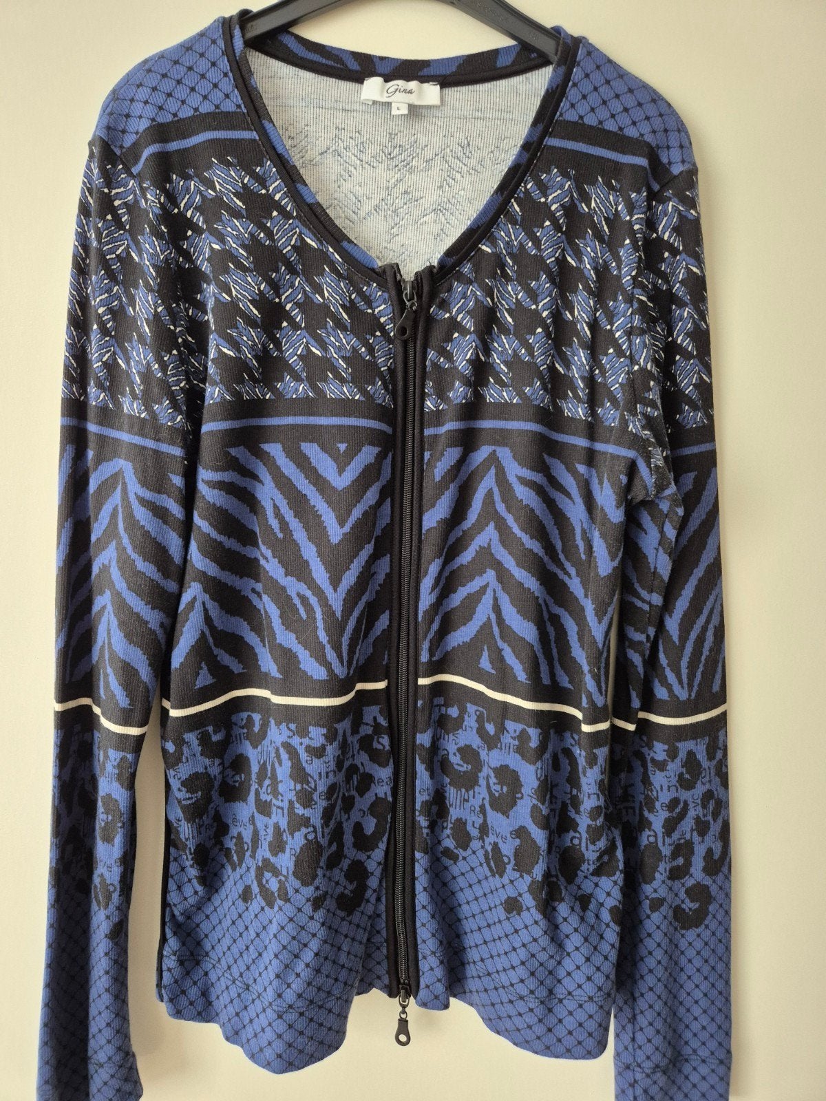Vestje van Gina, mt L, Blauw, Maat 42/44 (L), Ophalen of Verzenden, Zo goed als nieuw