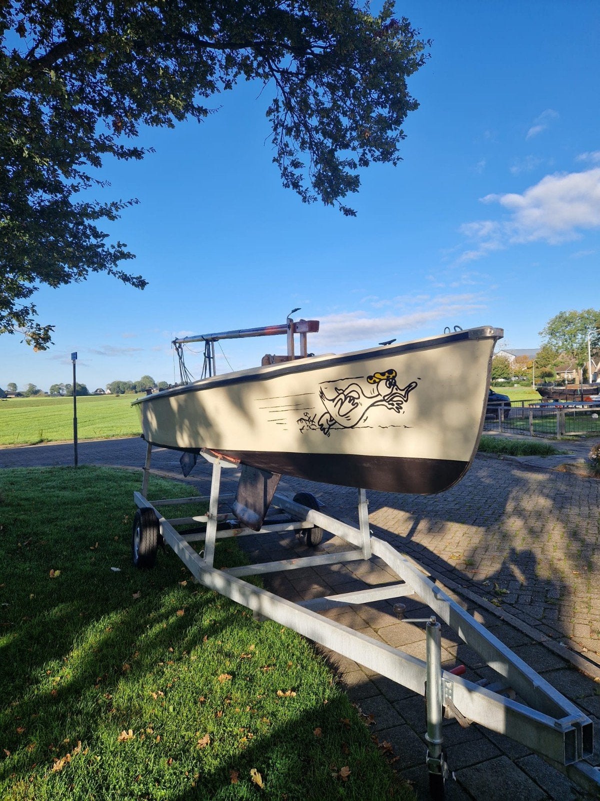 Zeilboot, Valk - Klaar voor het water!, Watersport en Boten, Ophalen, Gebruikt, Polyester, Inclusief zeilen