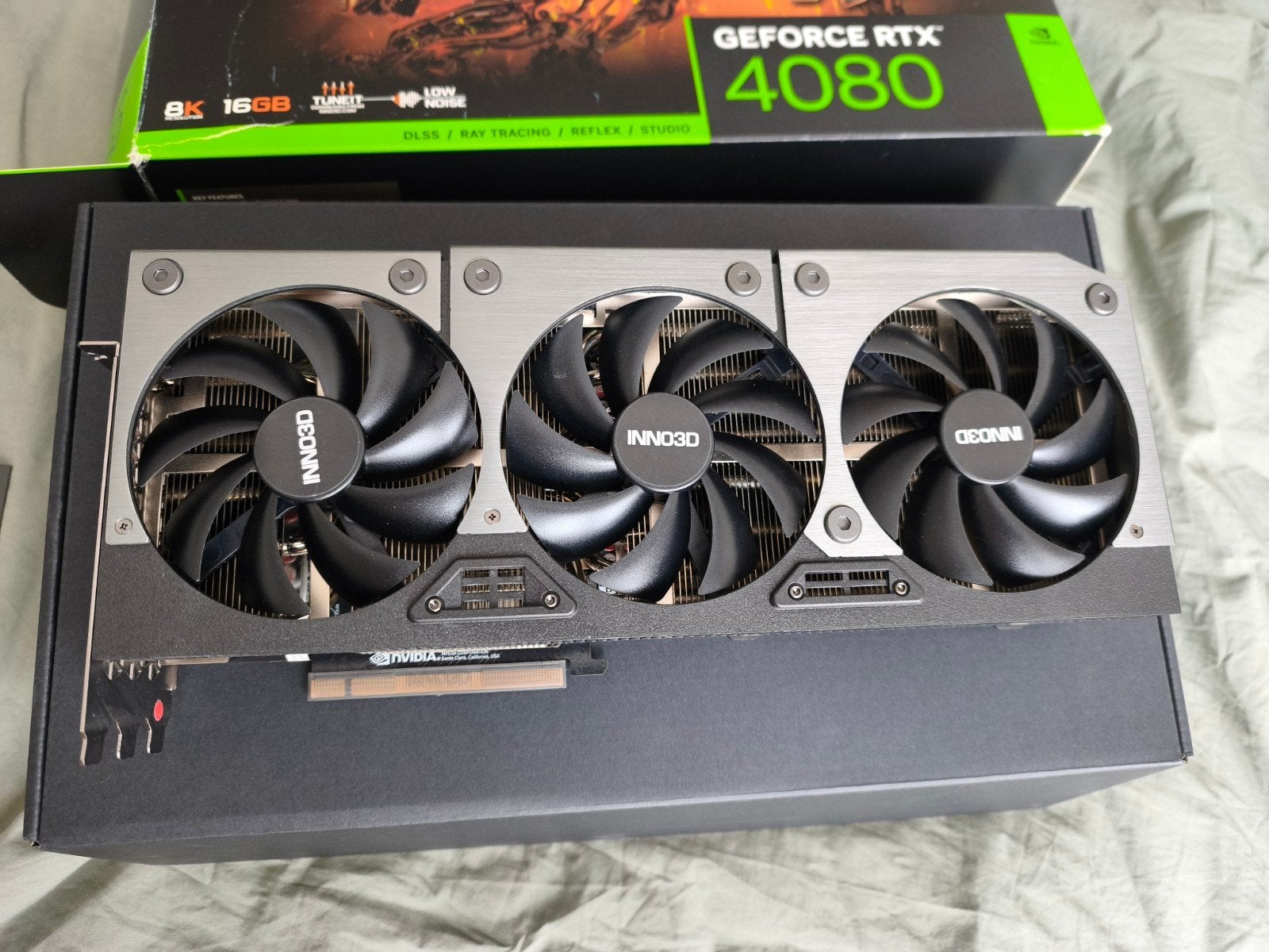 Nvidia INNO3D GeForce RTX 4080 16GB X3 Videokaart, Ophalen, Gebruikt, GDDR6, PCI-Express 4