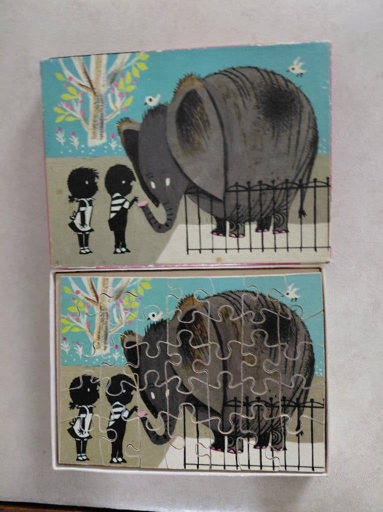 Oude puzzel , van Jip en Janneke uit 1958, Ophalen of Verzenden, Gebruikt