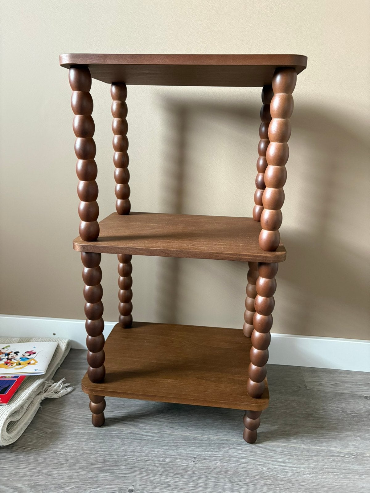 Kwantum bijzettafel walnoot nieuw, Ophalen, Minder dan 55 cm, Vierkant, Nieuw