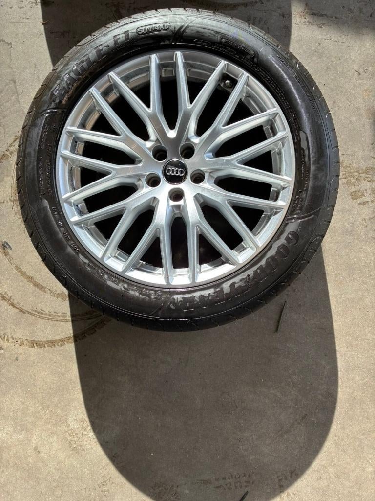 Audi Q7 zomerbanden Goodyear 285 45 20 originele velgen tpms, Ophalen, Gebruikt, 285 mm, Banden en Velgen
